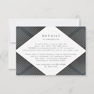 Tarjeta de inscripción para Boda Gatsby de Oro de 