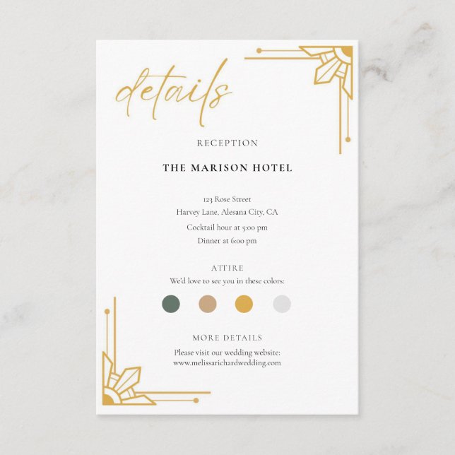 Tarjeta de inscripción para Bodas filipinos Sun de (Anverso)