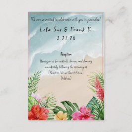 Tarjeta de inscripción para Bodas Paradise Blooms