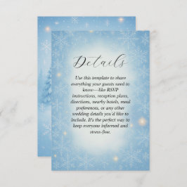 Tarjeta de inscripción para Bodas Winter Wonderlan