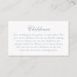 Tarjeta de inscripción para el cuidado de los niño