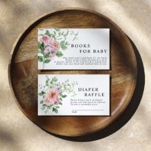 Tarjeta de inscripción para el libro de flores rom