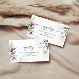 Tarjeta de inscripción para el registro de lavanda