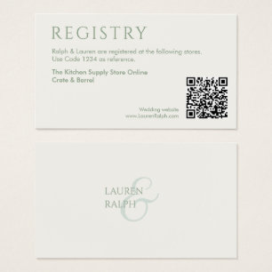 Tarjeta de inscripción para el registro de regalos