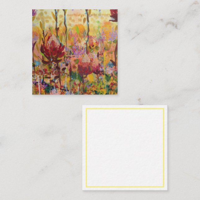 Tarjeta de inscripción para flores silvestres aust (Anverso / Reverso)