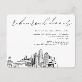 Tarjeta de inscripción para invitaciones a cenas d