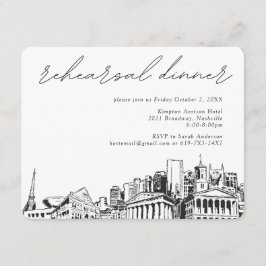 Tarjeta de inscripción para invitaciones a cenas d