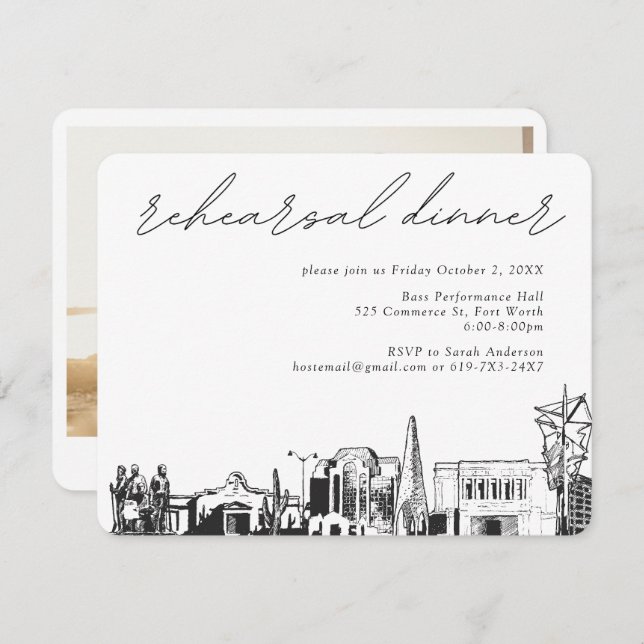 Tarjeta de inscripción para invitaciones a cenas d (Anverso / Reverso)