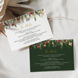 Tarjeta de inscripción para la boda de invierno de