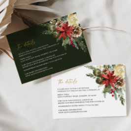 Tarjeta de inscripción para la boda de invierno de
