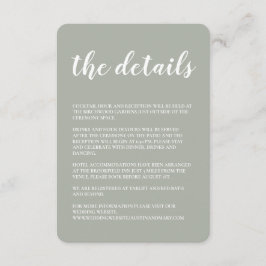 Tarjeta de inscripción para la invitación a la bod