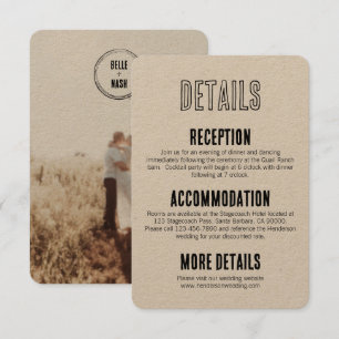 Tarjeta de inscripción para la invitación a la bod