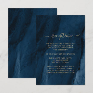 Tarjeta de inscripción para la recepción de bodas 