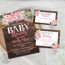 Tarjeta de inscripción para libros florales rusos 