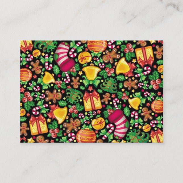 Tarjeta de inscripción para navidades / Etiqueta - (Anverso)