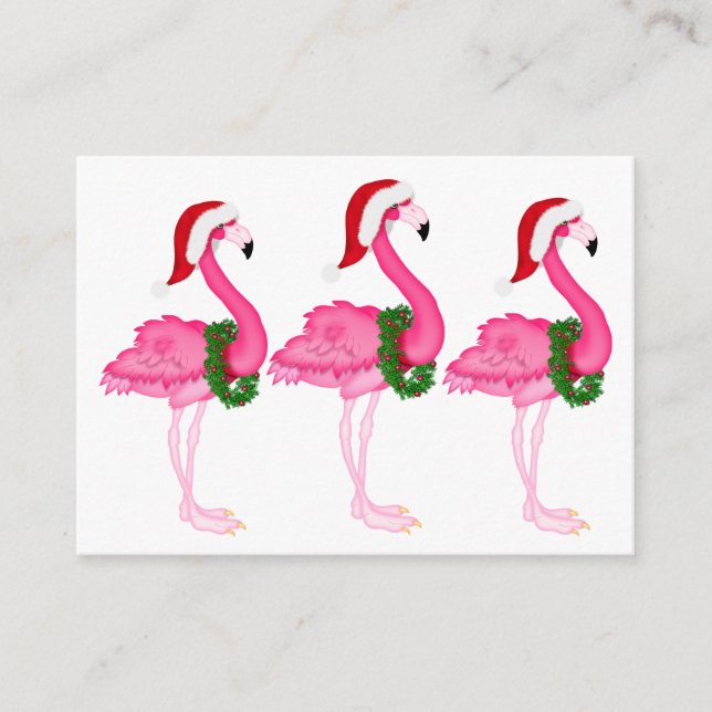 Tarjeta de inscripción para Navidades Flamingo / E (Anverso)