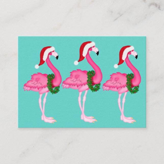 Tarjeta de inscripción para Navidades Flamingo / E (Anverso)