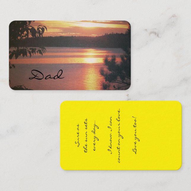 Tarjeta de inscripción para papá (Anverso / Reverso)