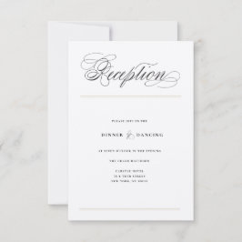 Tarjeta de inscripción para recepción de bodas clá