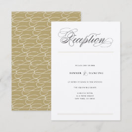 Tarjeta de inscripción para recepción de bodas clá