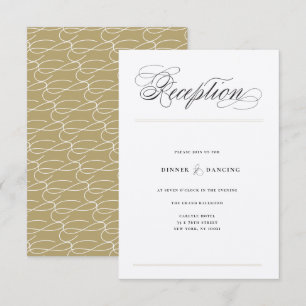 Tarjeta de inscripción para recepción de bodas clá