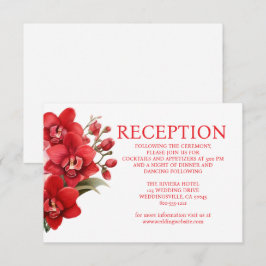 Tarjeta de inscripción para recepción de bodas de 