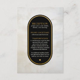 Tarjeta de inscripción para recepción de la boda b
