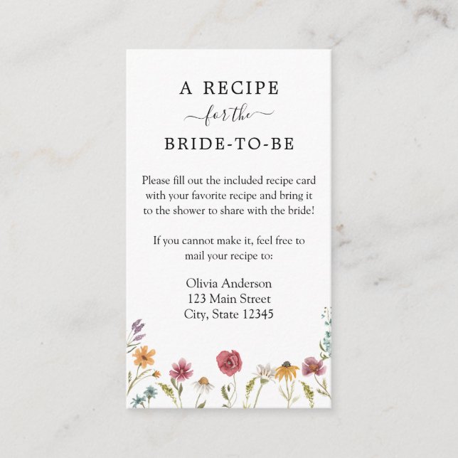 Tarjeta de inscripción para solicitud de receta de (Anverso)