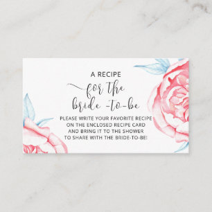 Tarjeta de inscripción "RECIPE para la novia - por