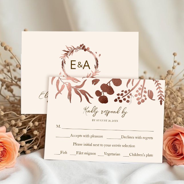 Tarjeta de inscripción RSVP para boda monograma li (Subido por el creador)