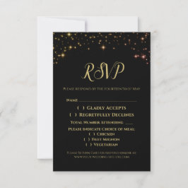 Tarjeta de inscripción RSVP para la boda de las es