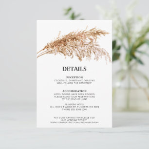 Tarjeta de inscripción rustica para Bodas de gramí