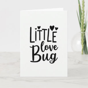 Tarjeta de insecto de amor pequeño lindo