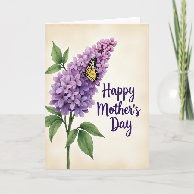 Tarjeta de Insecto Floral de Pergamino (Anverso)