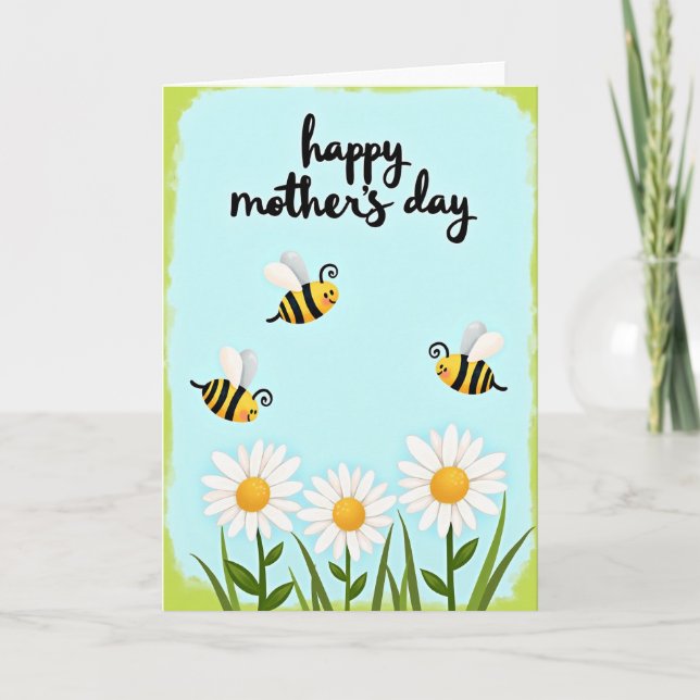 Tarjeta de Insectos de Flores Cielo Mate (Anverso)