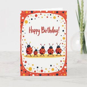 Tarjeta de insectos manchados alegres