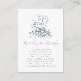 Tarjeta de inserción Baby Shower Bird Nest Dusty B