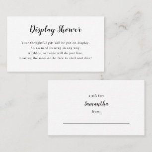 Tarjeta de inserción Baby Shower para pantalla bla