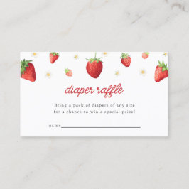 Tarjeta de inserción Baby Shower Strawberry Diaper