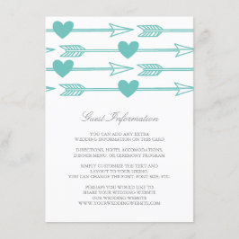 Tarjeta de inserción Boda de flechas encantadoras
