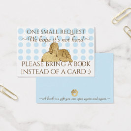 Tarjeta de inserción BringABook Baby Blue Gold Ele
