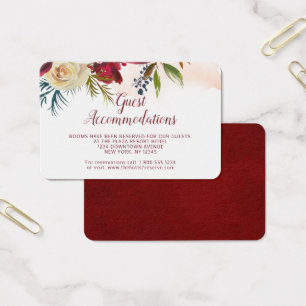 Tarjeta de inserción de alojamiento para invitados