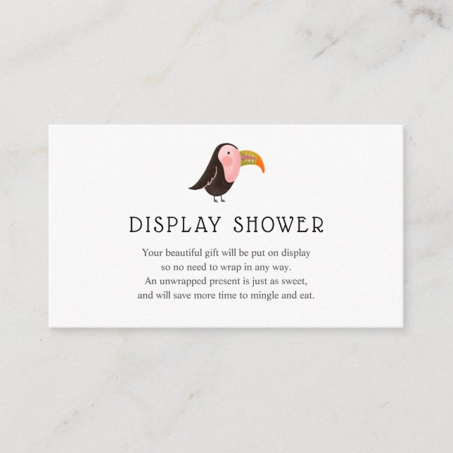 Tarjeta de inserción de Baby Shower de pantalla co (Anverso)