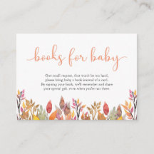 Tarjeta de inserción de Baby Shower Foliage otoño