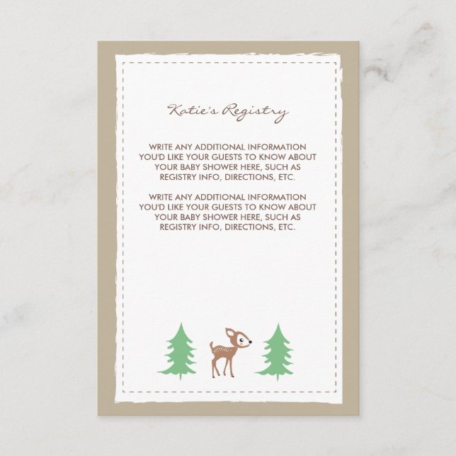 Tarjeta de inserción de Baby Shower para amigos de (Anverso)