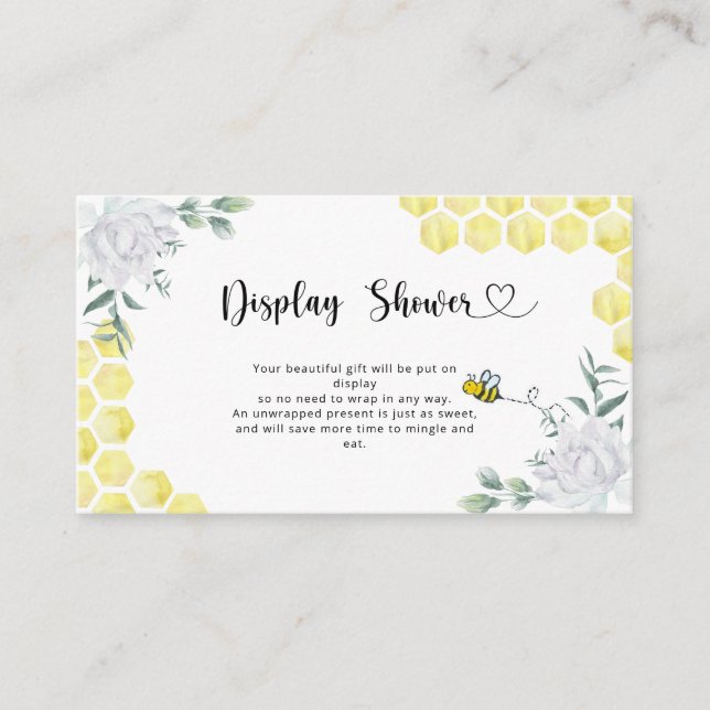 Tarjeta de inserción de Baby Shower para pantalla  (Anverso)