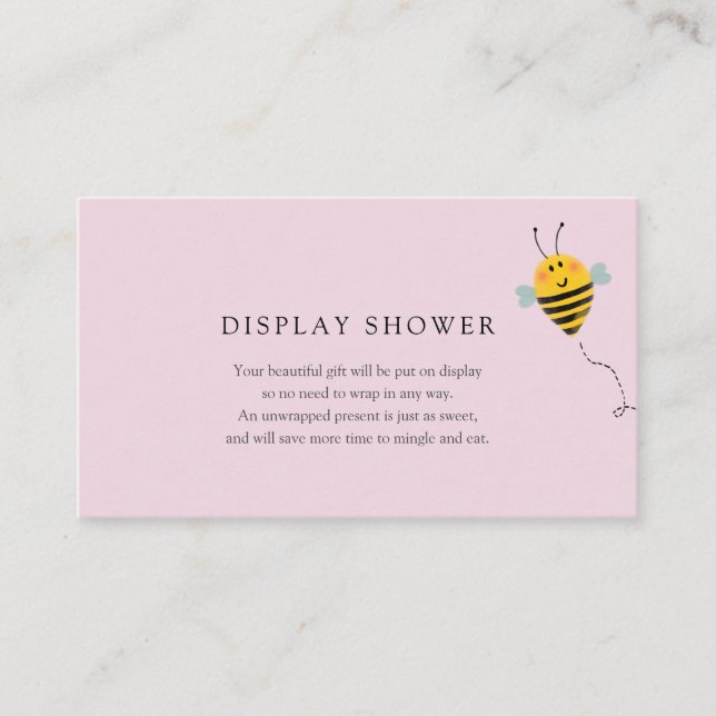 Tarjeta de inserción de Baby Shower para pantalla  (Anverso)