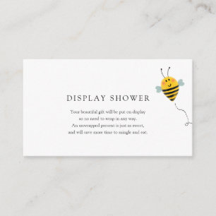 Tarjeta de inserción de Baby Shower para visualiza