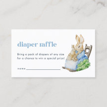 Tarjeta de inserción de Baby Shower Peter Rabbit D