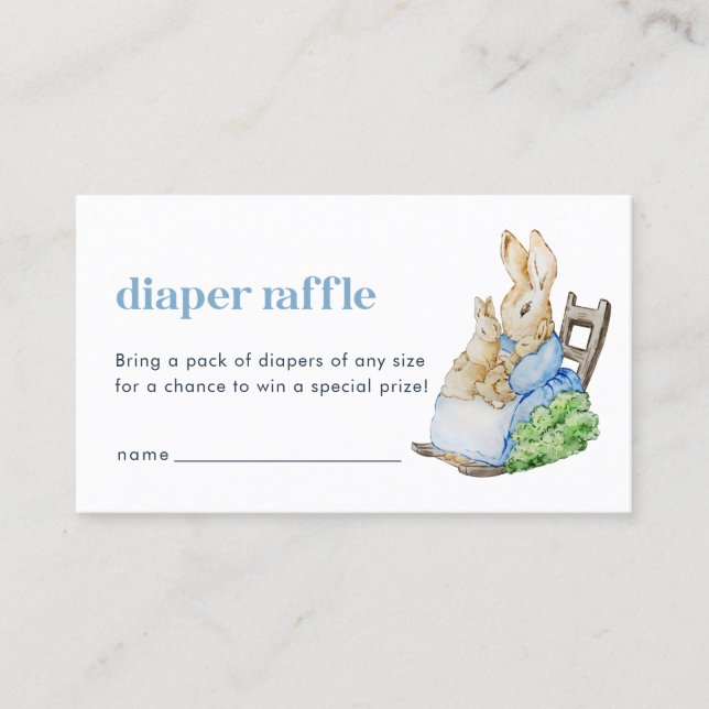 Tarjeta de inserción de Baby Shower Peter Rabbit D (Anverso)